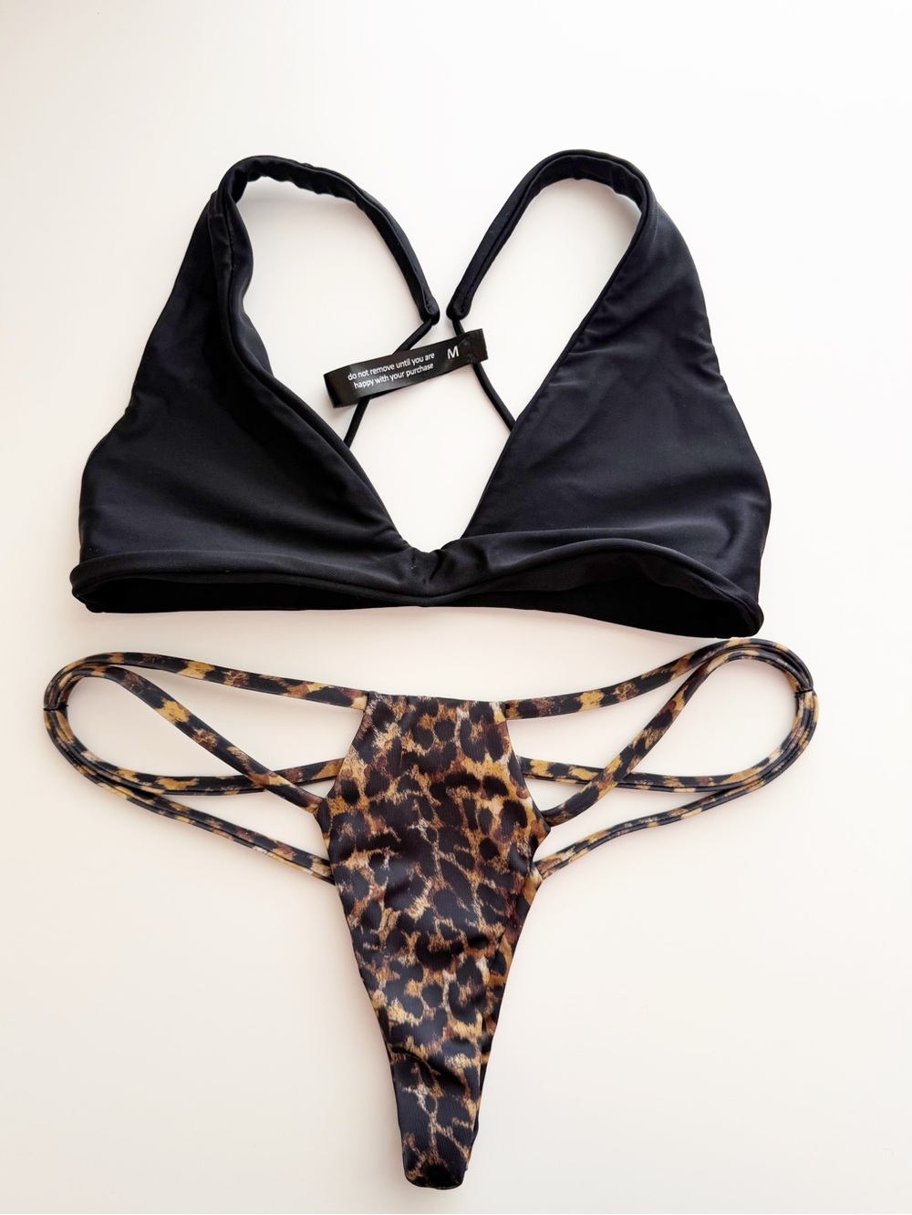 Rivi Envy Micro Thong - Leopard Print Bikini Set size Small